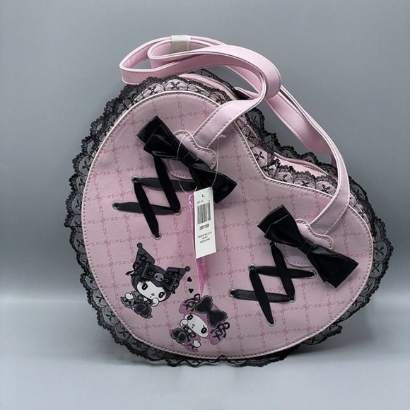 Her Universe Handbags - Sanrio Kuromi X Lolita My Melody Heart Crossbody Bag Purse NEW